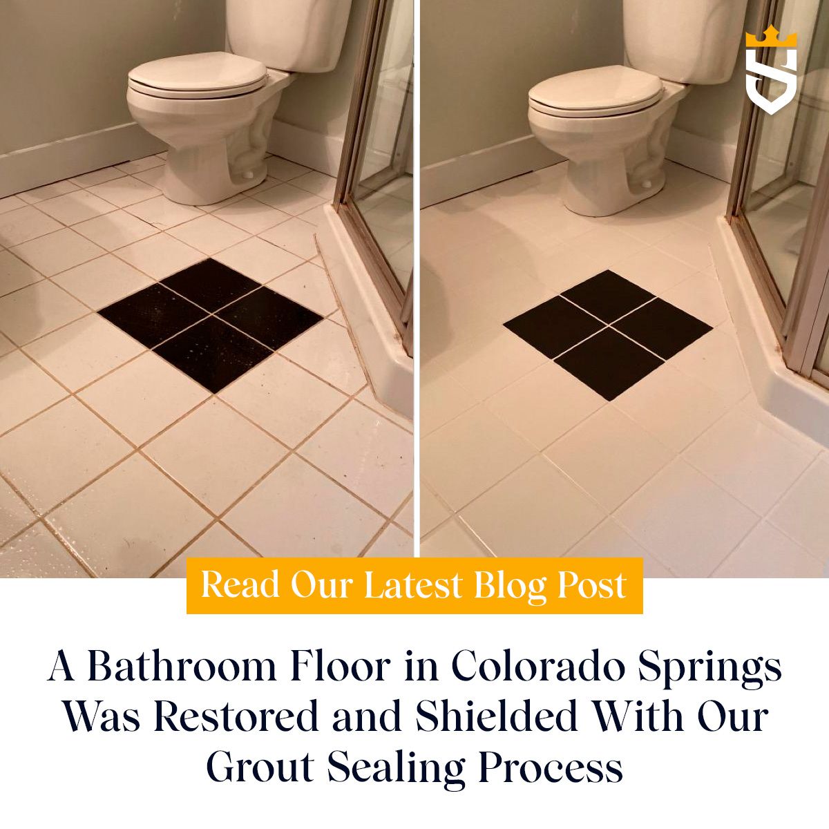 A Bathroom Floor in Colorado Springs Was Restored and Shielded With Our Grout Sealing Process