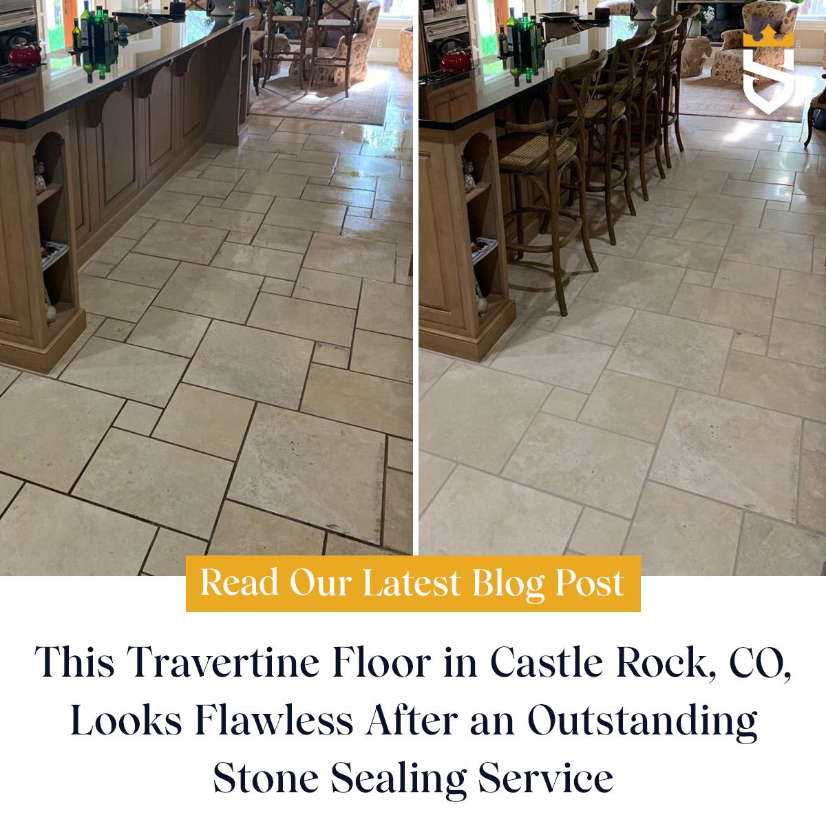 This Travertine Floor in Castle Rock, CO, Looks Flawless After an Outstanding Stone Sealing Service